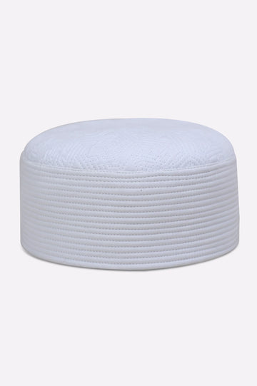 White Kufi Cap For Men