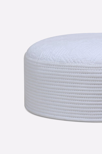 White Kufi Cap For Men