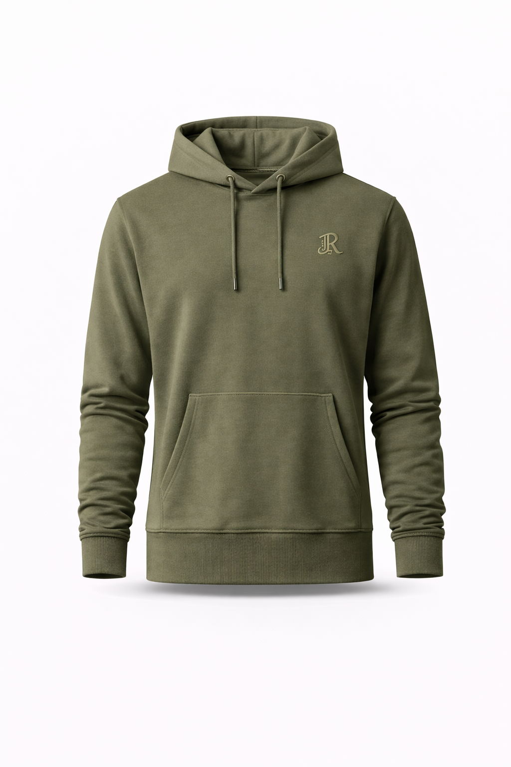 Pullover Embroidered Hoodie - Heather Grey
